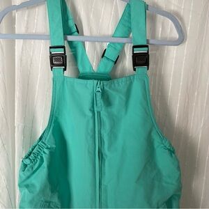 Lands End snow suit youth 18 teal green grow-a-long reinforced knee seat winter